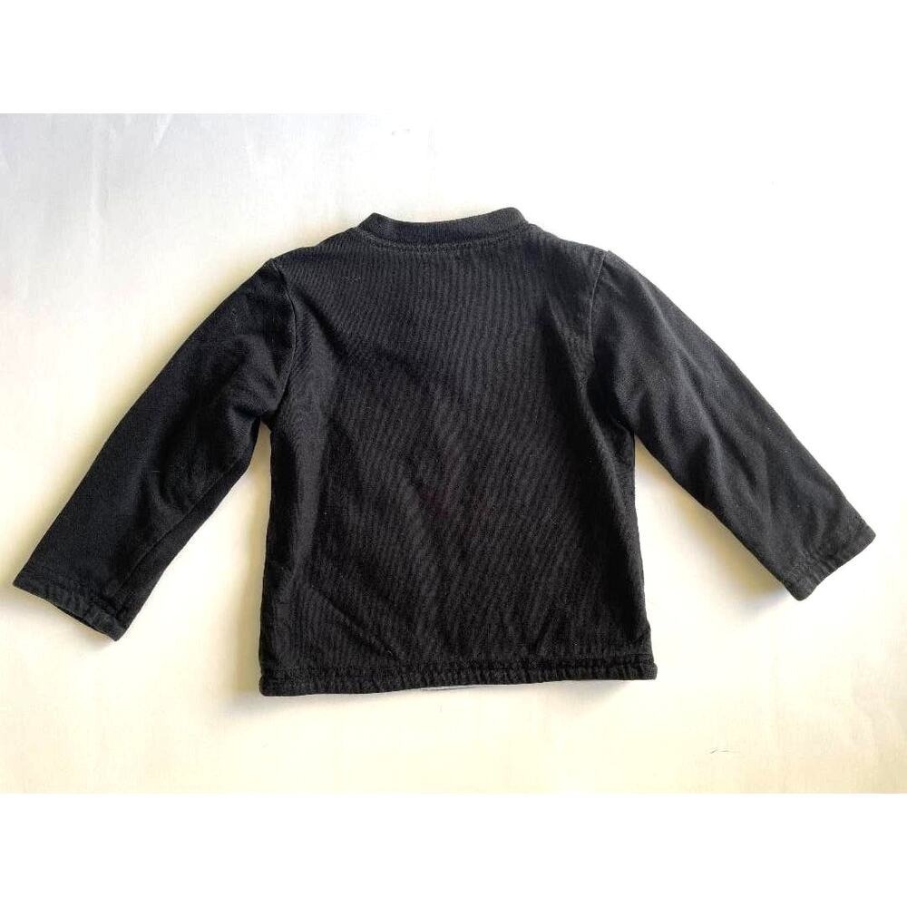 Janie and Jack Striped Dog Applique Long Sleeve Reversible Shirt Boys 6-12Months - Picture 4 of 7